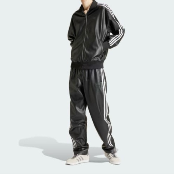 NEW & RARE Adidas LEATHER track pants - Picture 2 of 4